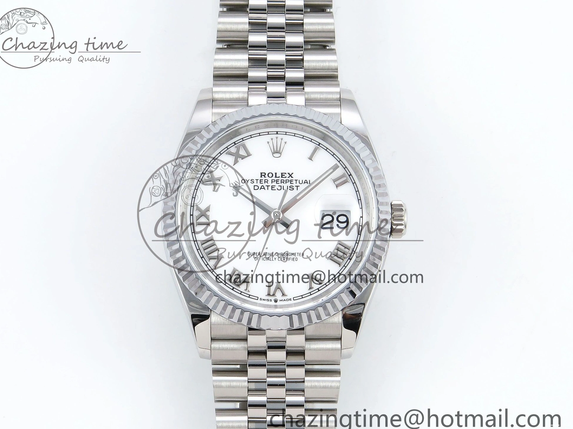 0524 Classic Datejust 36mm 126234 904L Steel HGF 1:1 Best Edition White Dial Roman Number Markers on SS Bracelet VR 1484